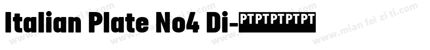 Italian Plate No4 Di字体转换